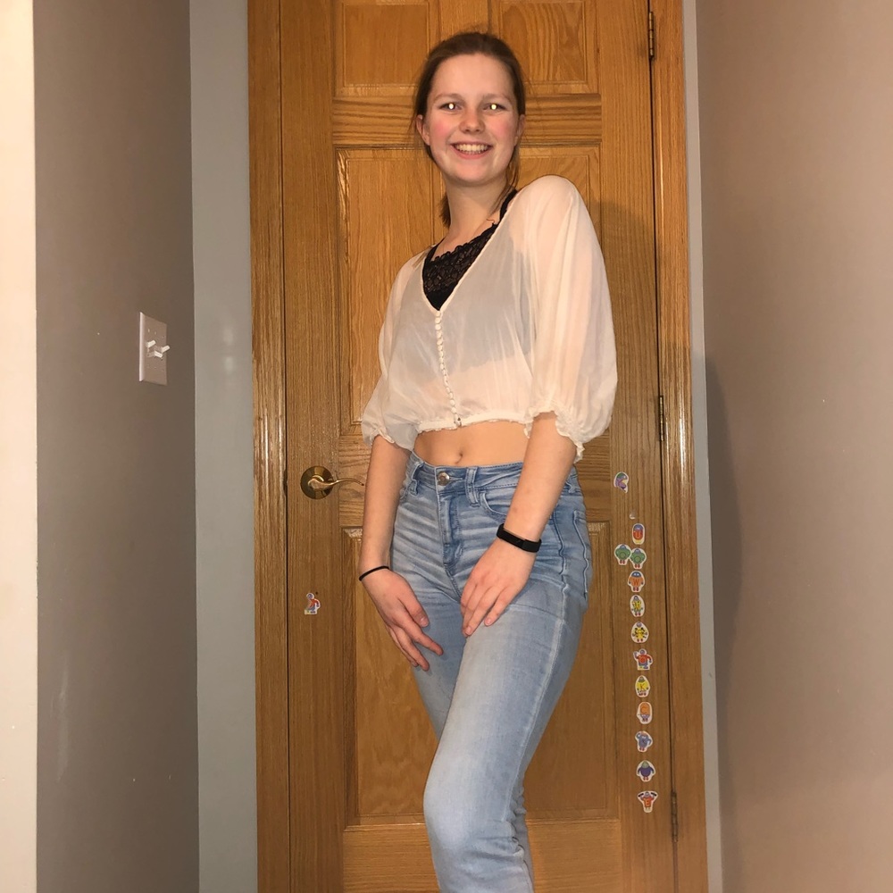 Sheer vintage crop top
